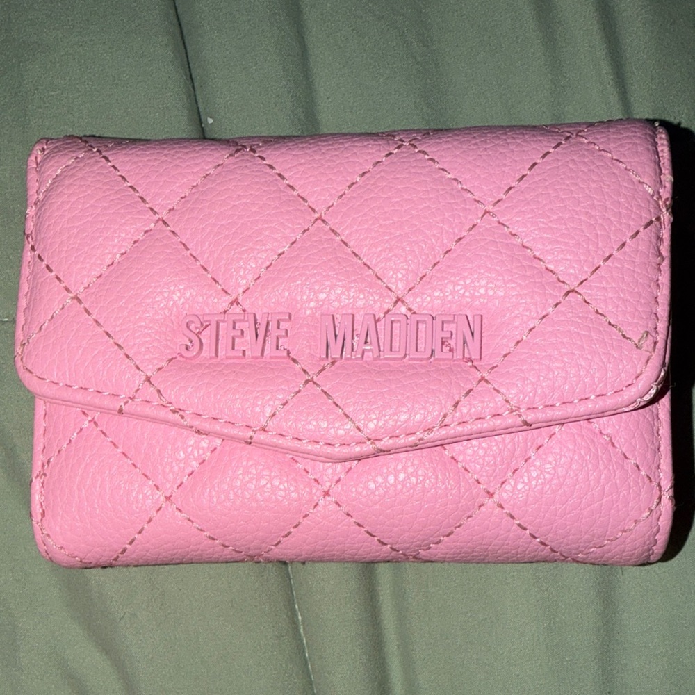 Steve Madden Quilted Pink Wallet